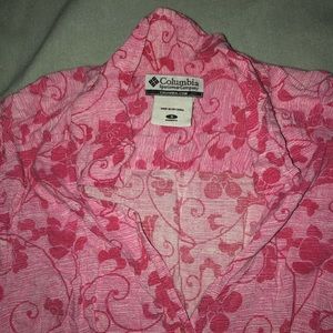 Pink floral button down